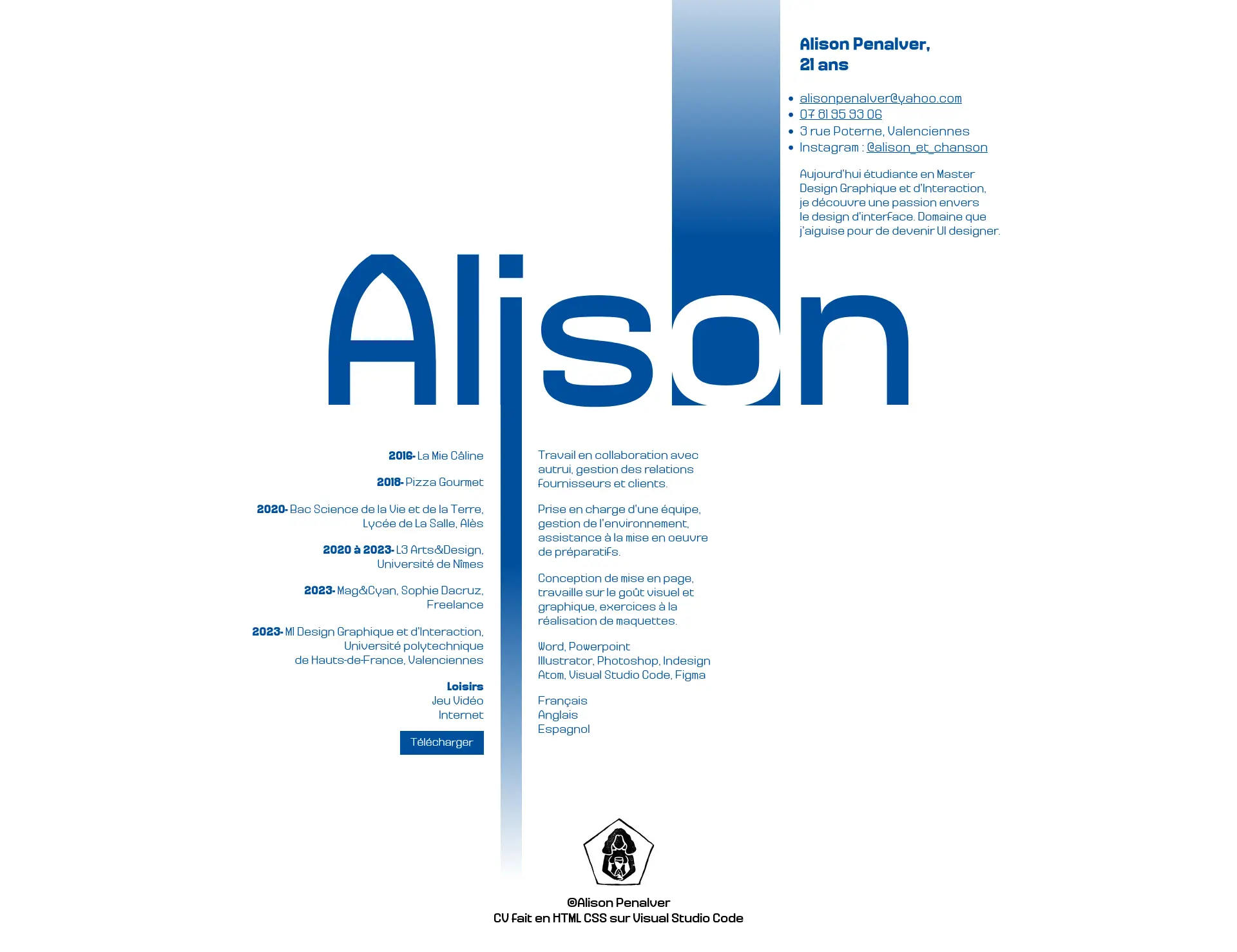 CV Alison Penalver en HTML/CSS